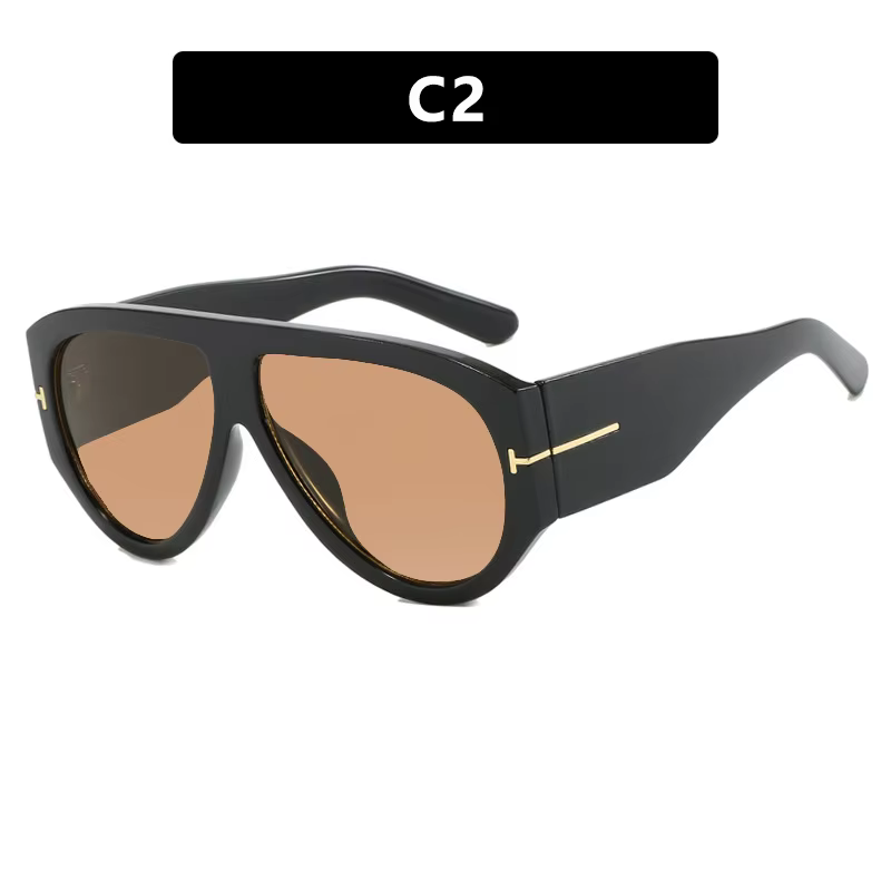 AD-528 Brown Aviator Women Sunglasses