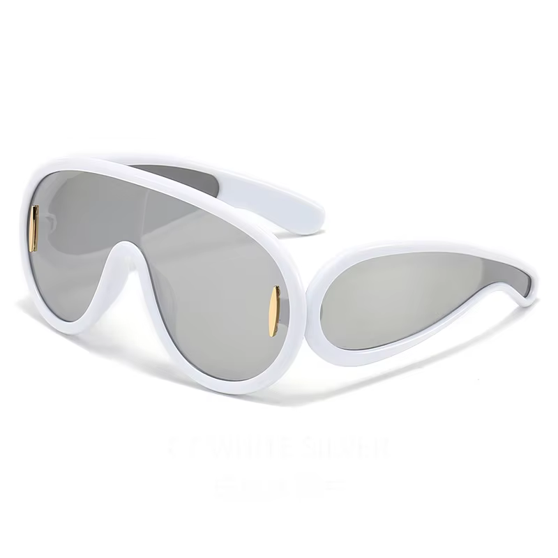 AD-102 Silver white sunglasses 